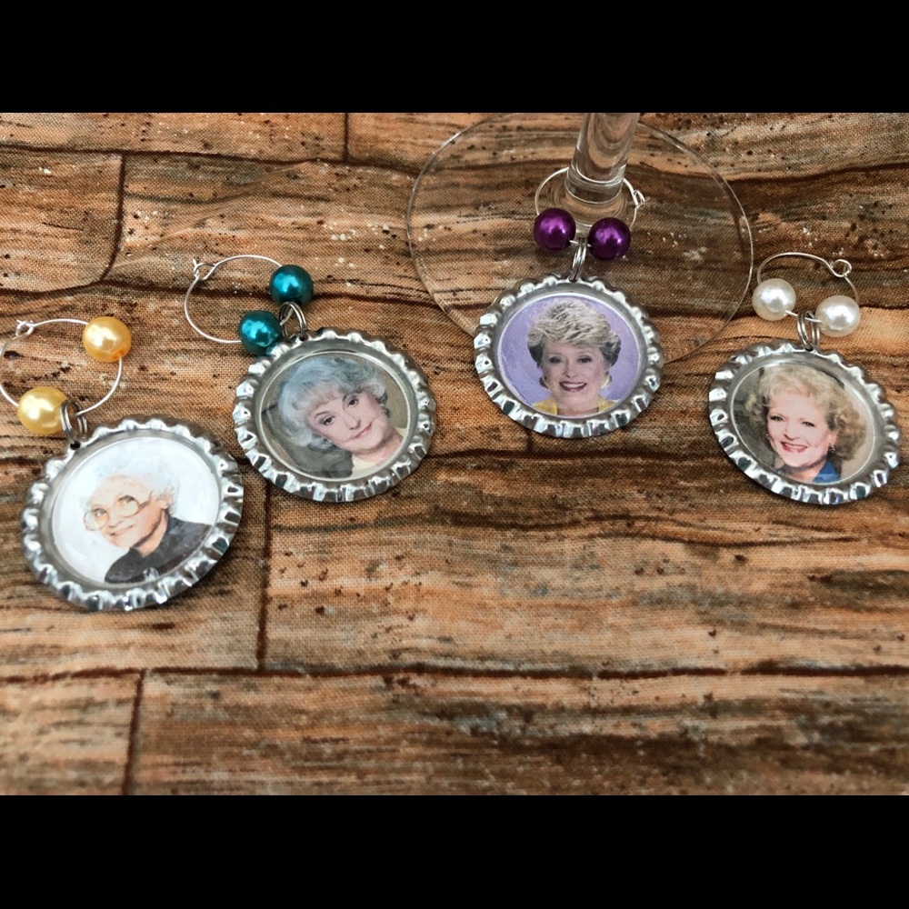 Golden Girls Wine Charms